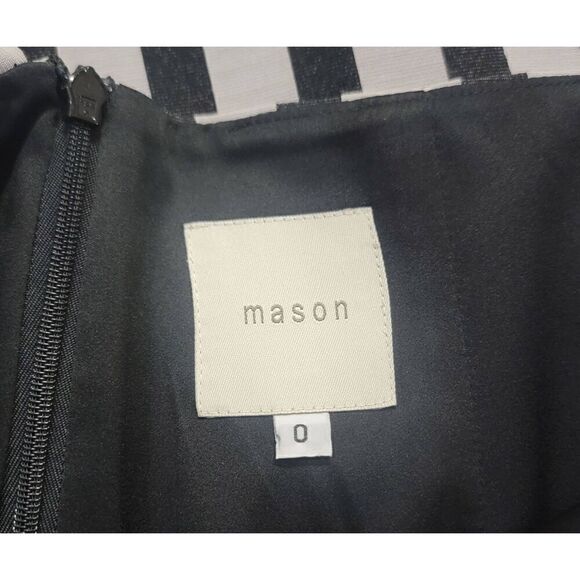 Mason Asymmetrical Striped Peplum Skirt 0 - Picture 8 of 9